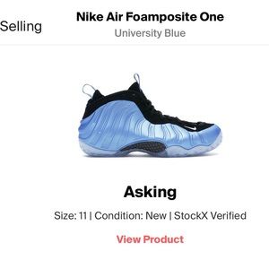Nike Air Foamposite “University Blue”